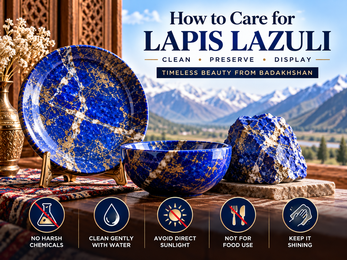 how to clean lapis lazuli